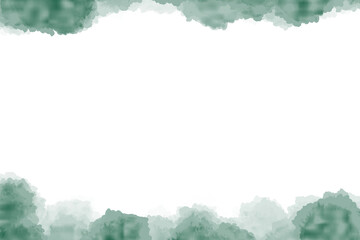 Obraz premium Soft Green Bottom Watercolor Frame Background for Clean Layout