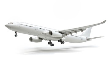 Fototapeta premium Modern commercial airplane in flight