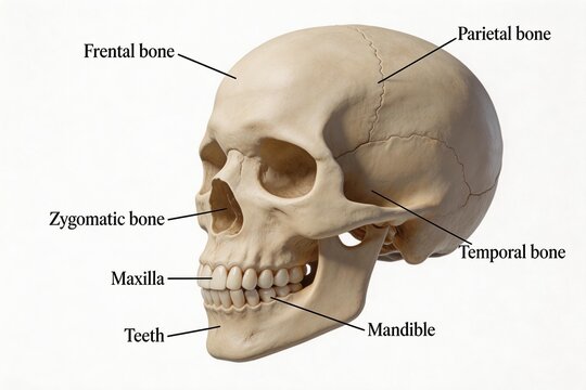 Human skull anatomy diagram