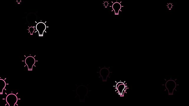 Color changing light bulbs going upwards - Idea concept