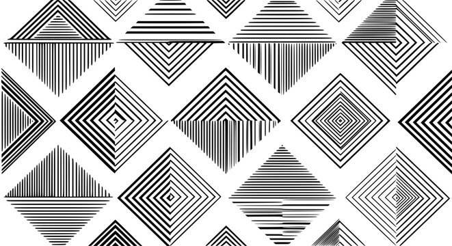 Modern abstract striped geometric seamless tile pattern vector decorative background illustration