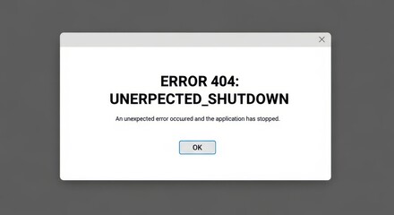 Obraz premium Computer screen with error 404 message