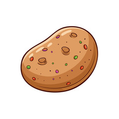 Fototapeta premium Stylized Cartoon Potato with Colorful Spots and Indentations