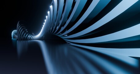 Fototapeta premium 3d render abstract architecture background building geometric shape