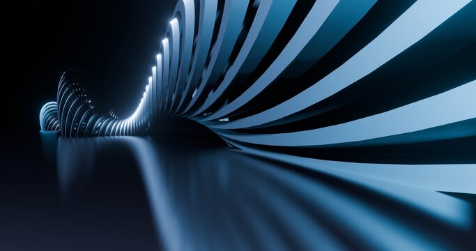3d render abstract architecture background building geometric shape
