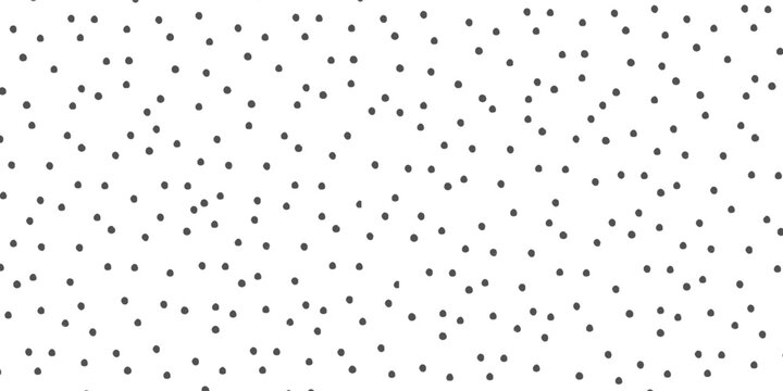 Seamless polka dot pattern. Vector pattern with black circles on white background.