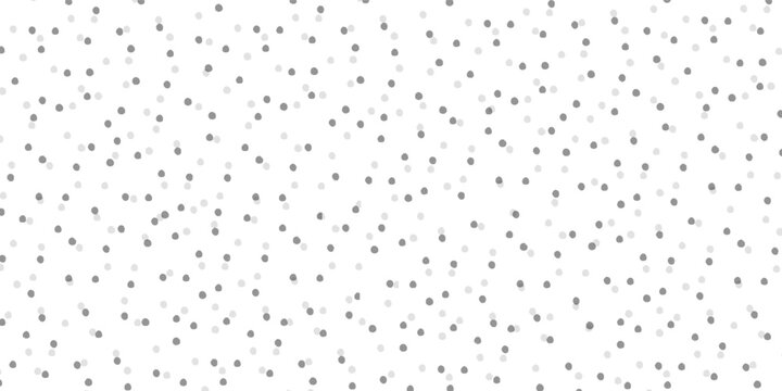 Seamless polka dot pattern. Vector pattern with black circles on white background.