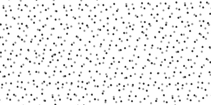 Seamless polka dot pattern. Vector pattern with black circles on white background.