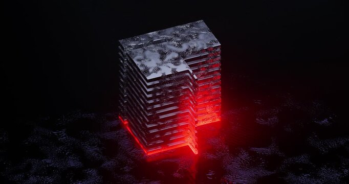 Abstract pattern of geometric forms. 3d render. 