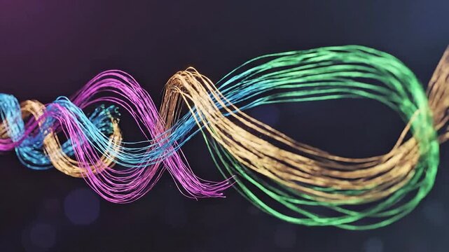 Abstract Thread Flow Lines Elegant Background