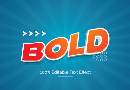 Colorful Bold Typography Text Effect Template
