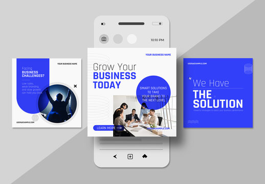 Corporate Social Media Marketing Post Layout