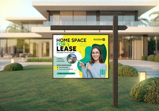 Yard Sign For Real Estate Sale Billboard Design