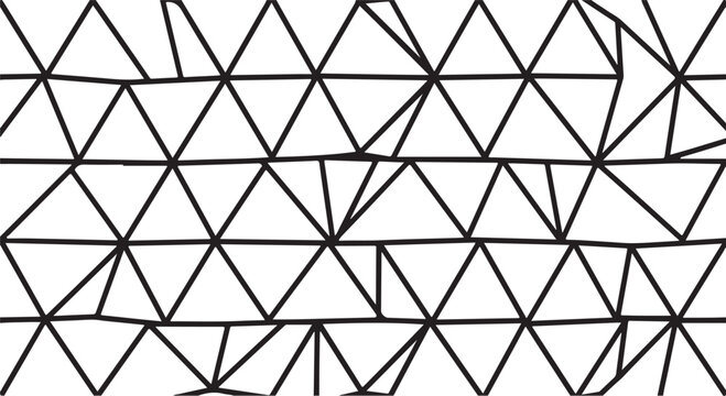 Geometric pattern, black lines, triangle shapes, abstract design, seamless background