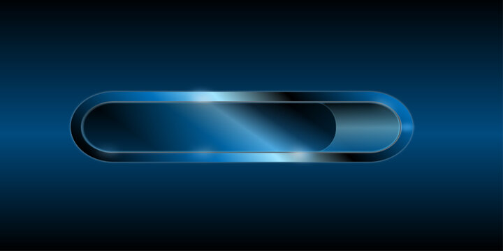 UI buttons pack. Minimal futuristic info box button with rounded edges and blue metallic gradient. Ideal for notifications, tooltips and system messages. 