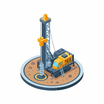 Heavy duty drilling rig for industrial construction projects.