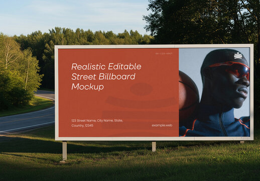 Horizontal Billboard Mockup Banner Template