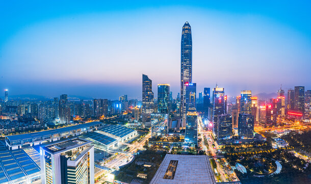 Beautiful cityscape of Ping An Finance Center, Futian District, Shenzhen, China