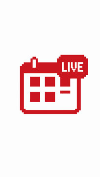 A live streaming calendar event notification appears on screen with red graphics.