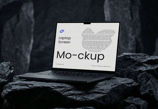 Front View Laptop Pro Screen Mockup