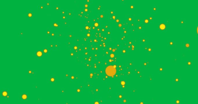 Animation of warm glowing yellow spots floating on black background