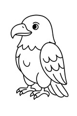 Fototapeta premium A cute cartoon parrot in a nature wildlife illustration