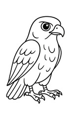 Fototapeta premium A detailed vector illustration of a wild eagle predator with sharp beaks 