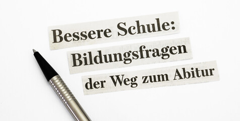 Fototapeta premium Bessere Schule: Bildungsfragen