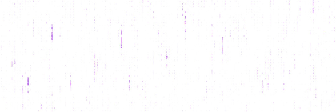 Minimalist Purple Digital Rain Background for Cybersecurity and Quantum Computing Data Stream