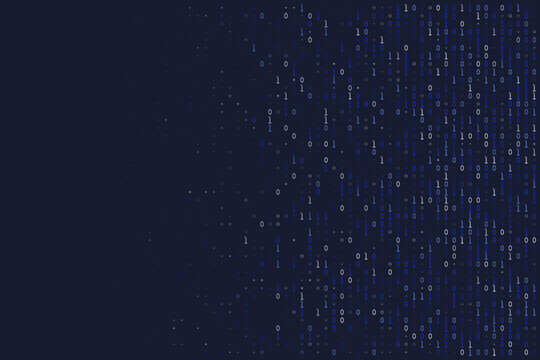 Binary Code Background for Cybersecurity Data Breach Analysis and Digital Encryption Stream