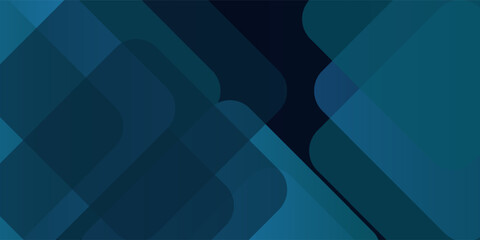 Obraz premium Abstract Geometric Blue Overlapping Rounded Square Shapes Background