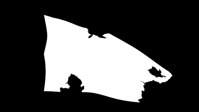 YEMEN Torn Flag Waving, Burned Distressed YEMEN Flag Animation Video with Alpha Mask