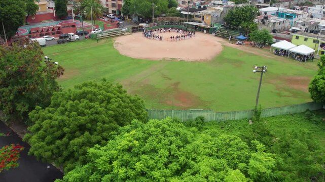 vista aerea estadio de beisbol santo domingo republica dominicana