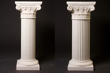 Naklejka premium Greek Ionic column architecture colonnade sculpture.