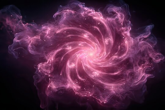Galactic Vortex in Cosmos: An awe-inspiring cosmic spiral of radiant energy and captivating colors, evoking the boundless mystery of space.