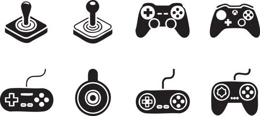 controller icons set joystick gamepad retro and modern vector © AIcon Vector