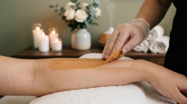 Sugar Wax Body Hair Removal for Bikini Line and Smooth Skin