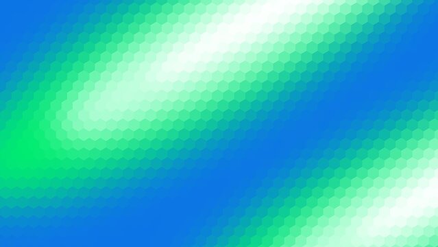 background design with light blue and light green gradient hexagon pattern surface. neon gradient with 2 diagonal oval shapes in the middle and bottom right corner of the background