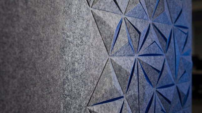 Geometric design on wall, architectural details and interior decoration, copy space