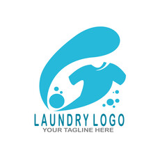 Obraz premium Laundry Logo, Dry Cleaning Logo, Creative laundry logo Vector