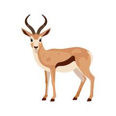 Obraz premium Elegant springbok stands gracefully in the african savanna landscape