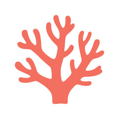 Fototapeta premium Illustration of bright coral specimen on a white background for decoration