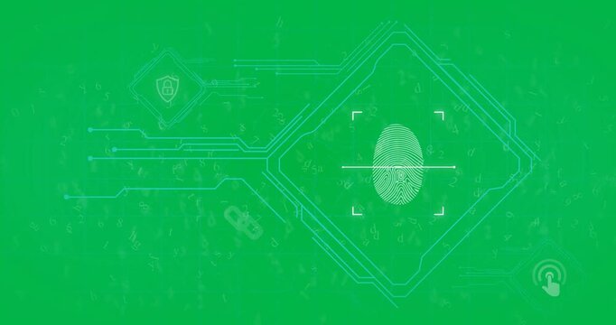 Online security fingerprint being scanned over networks of connections