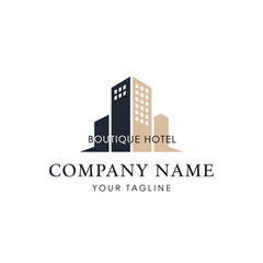 Fototapeta premium Boutique Hotel Company Logo Design.