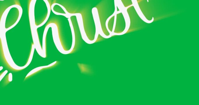 Animation of christmas greetings text in white letters with decorations on black background