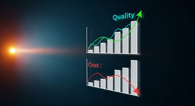 Business Data Analysis Quality Cost Improvement Digital Graph