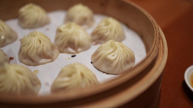 台湾名物小籠包。おいしい中華料理の点心