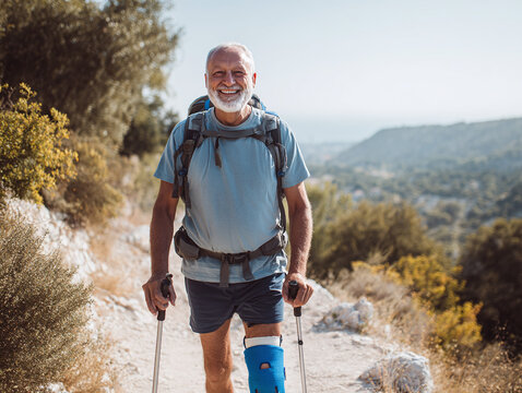 hiking in the mountains