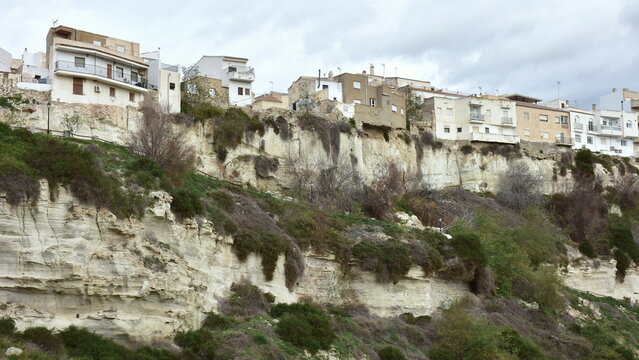 houses on the edge of crag,village Sorbas,Spain