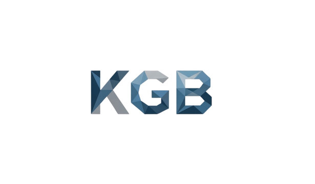 Minimal KGB Low Poly Logo Vector Clean Geometric Letter Branding Design